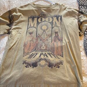 Moon Graphic Olive T-Shirt